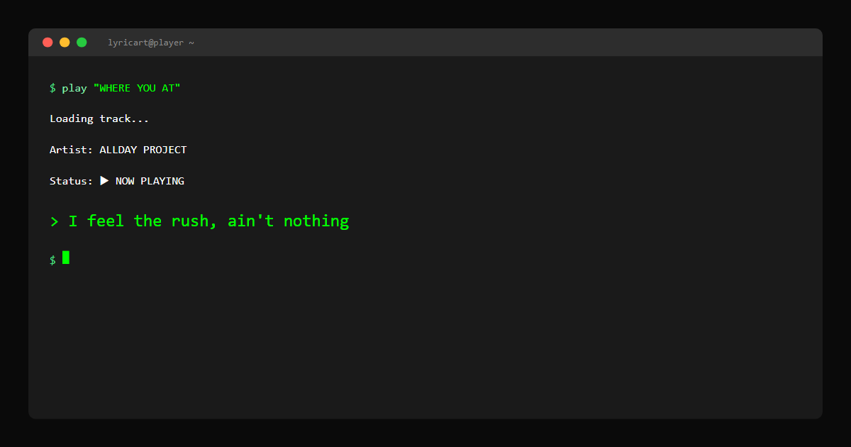 WHERE YOU AT ALLDAY PROJECT Lyrics - All day where the hell you at - Terminal