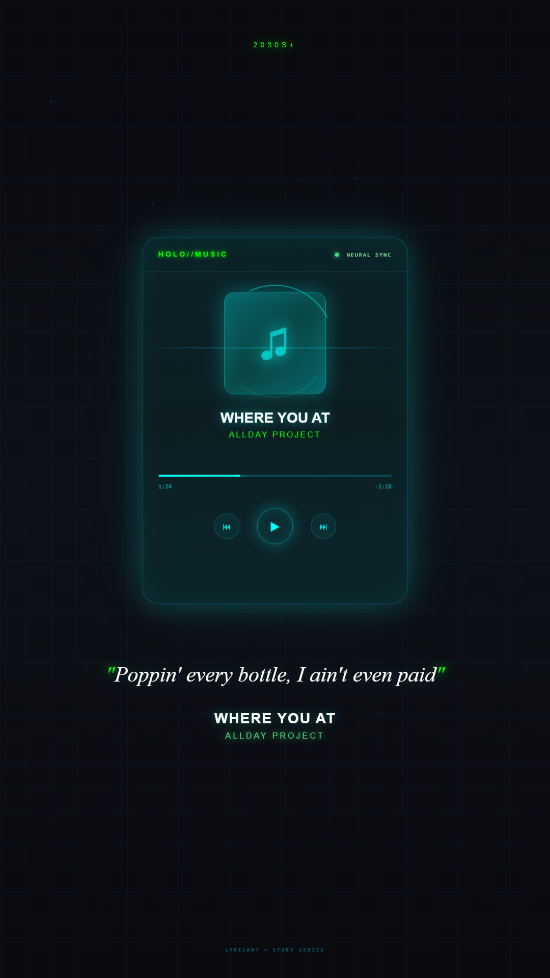 WHERE YOU AT ALLDAY PROJECT Lyrics - All day where the hell you at - Holographic