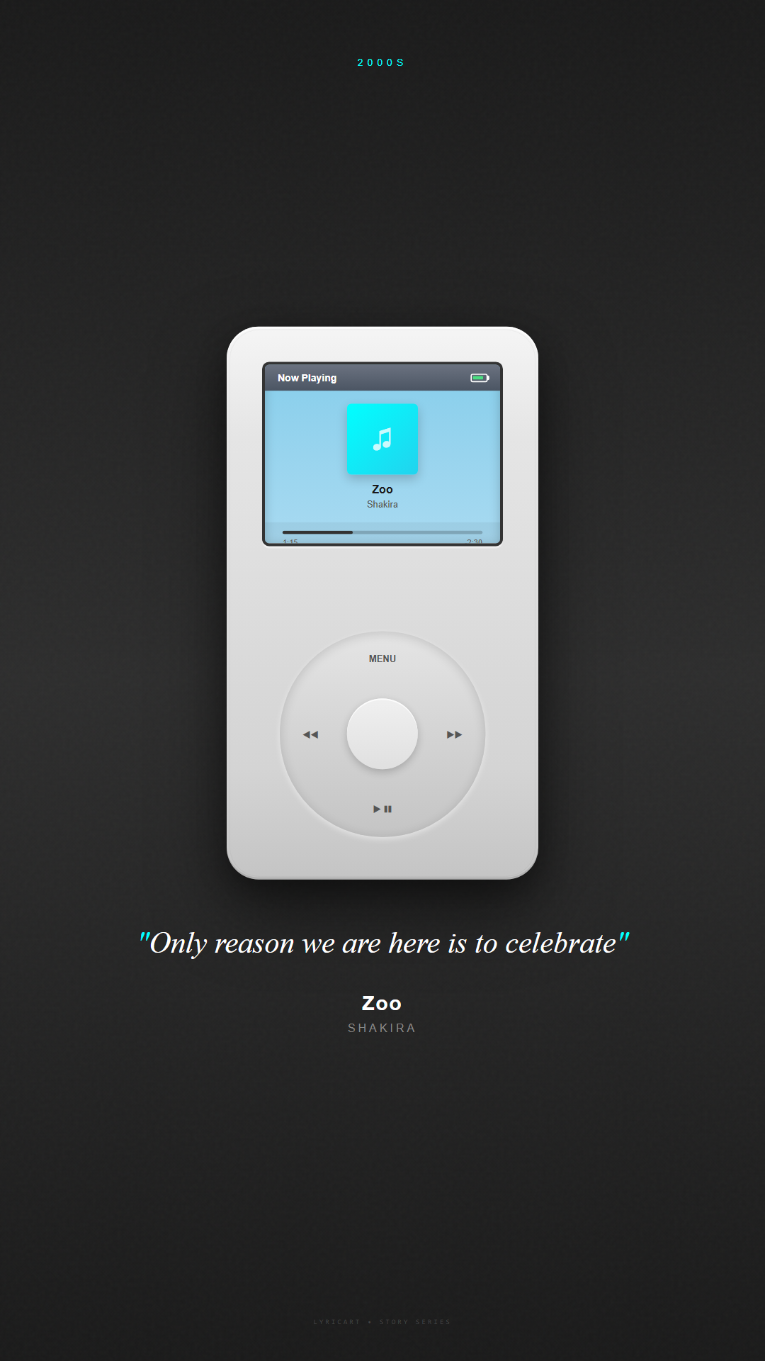 Zoo Shakira Lyrics - We're wild and we can't be tamed - iPod Classic